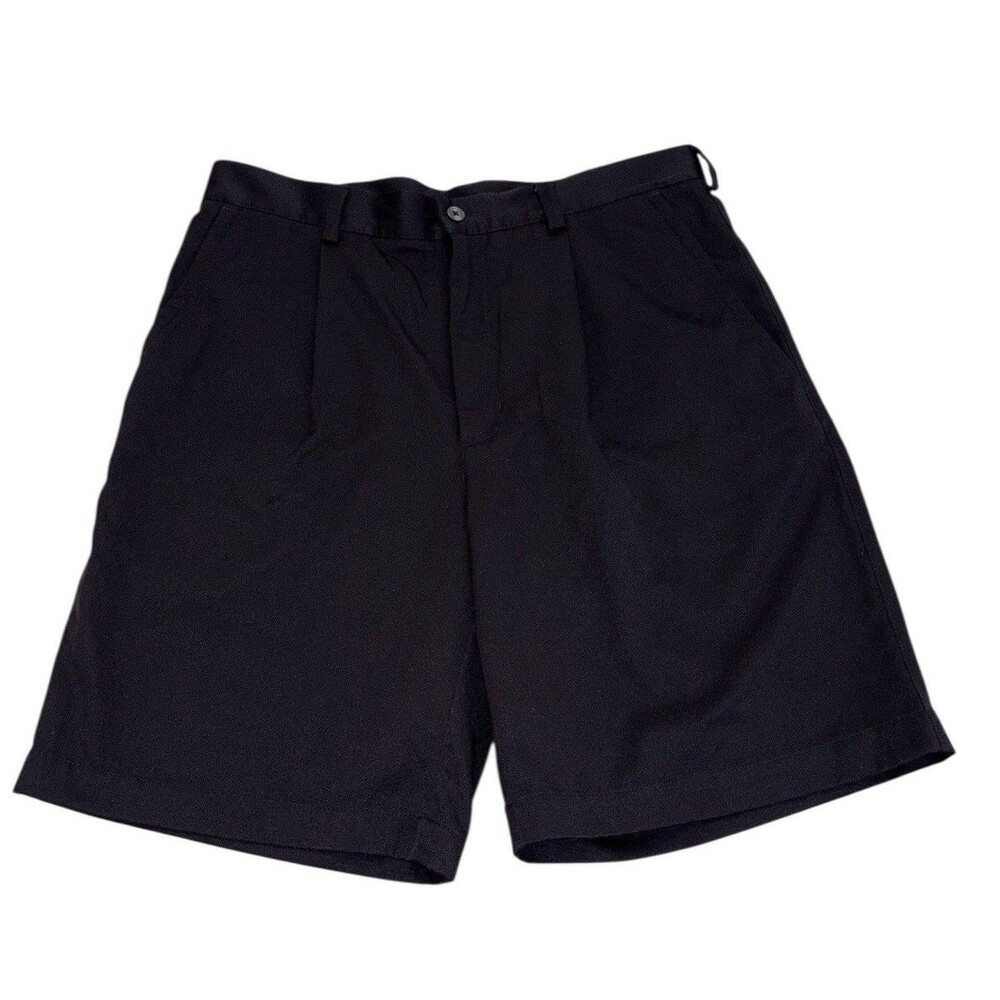 Nike Golf Dri Fit Tour Pleated Shorts Men's 34 Medium 9' Inseam Black 198589
